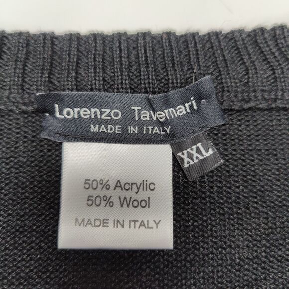 Lorenzo Tavernari Coogi Style Wool Acrylic Sweater XXL 3D Knit Cosby Red Black - Picture 4 of 6